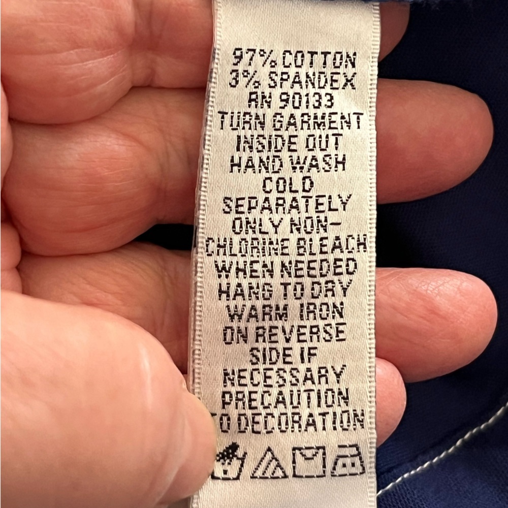 NWOT Quacker Factory L Royal Blue Star-Studded Jacket. Cotton & Spandex - Picture 15 of 16